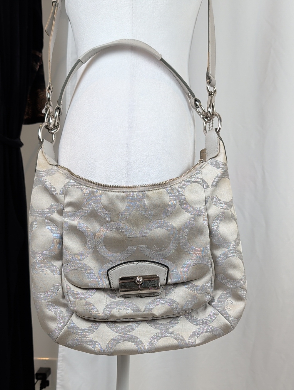 COACH Kristin Lurex Signature Hobo Shoulder Bag 19287